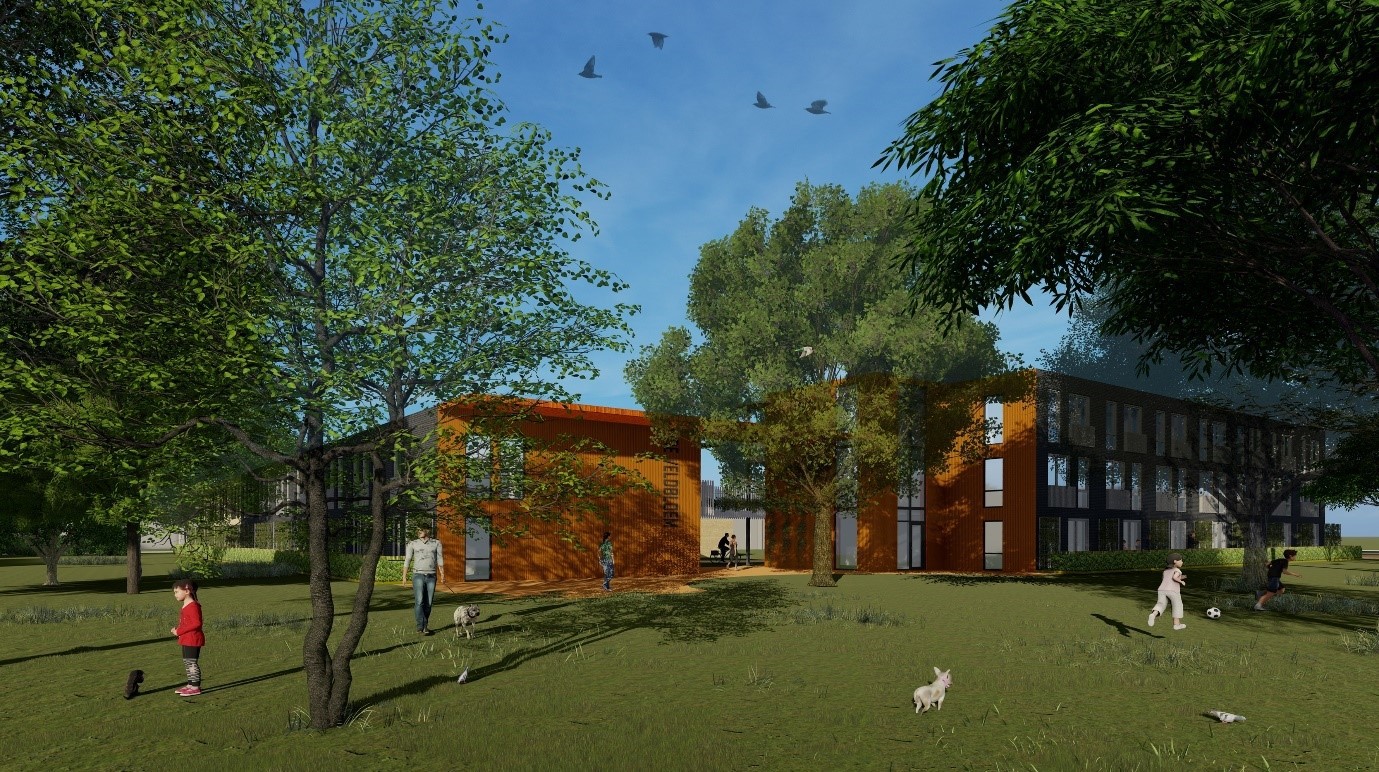 Artists impression nieuwsbouw Veldbloemstraat Nieuw Vennep