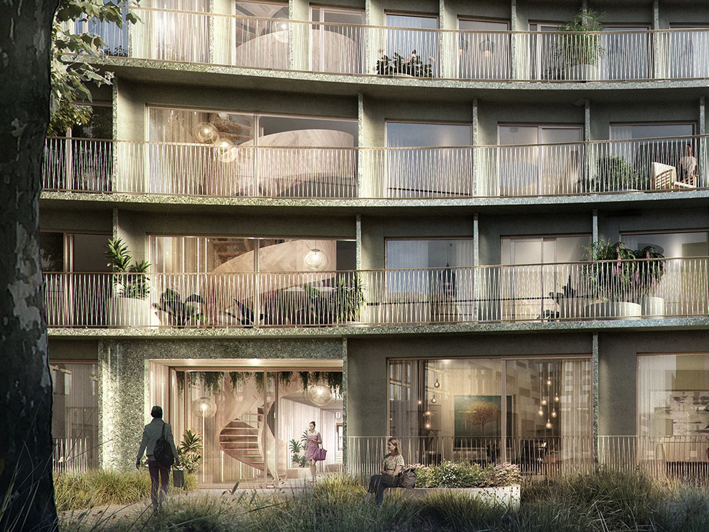 De entreedoorgang verbindt de tuin met de straat