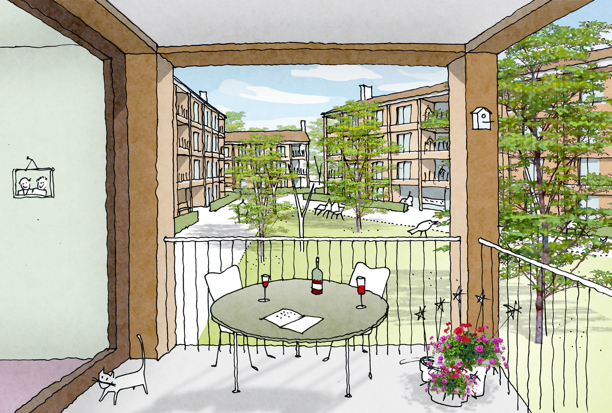 Allemaal met balkon