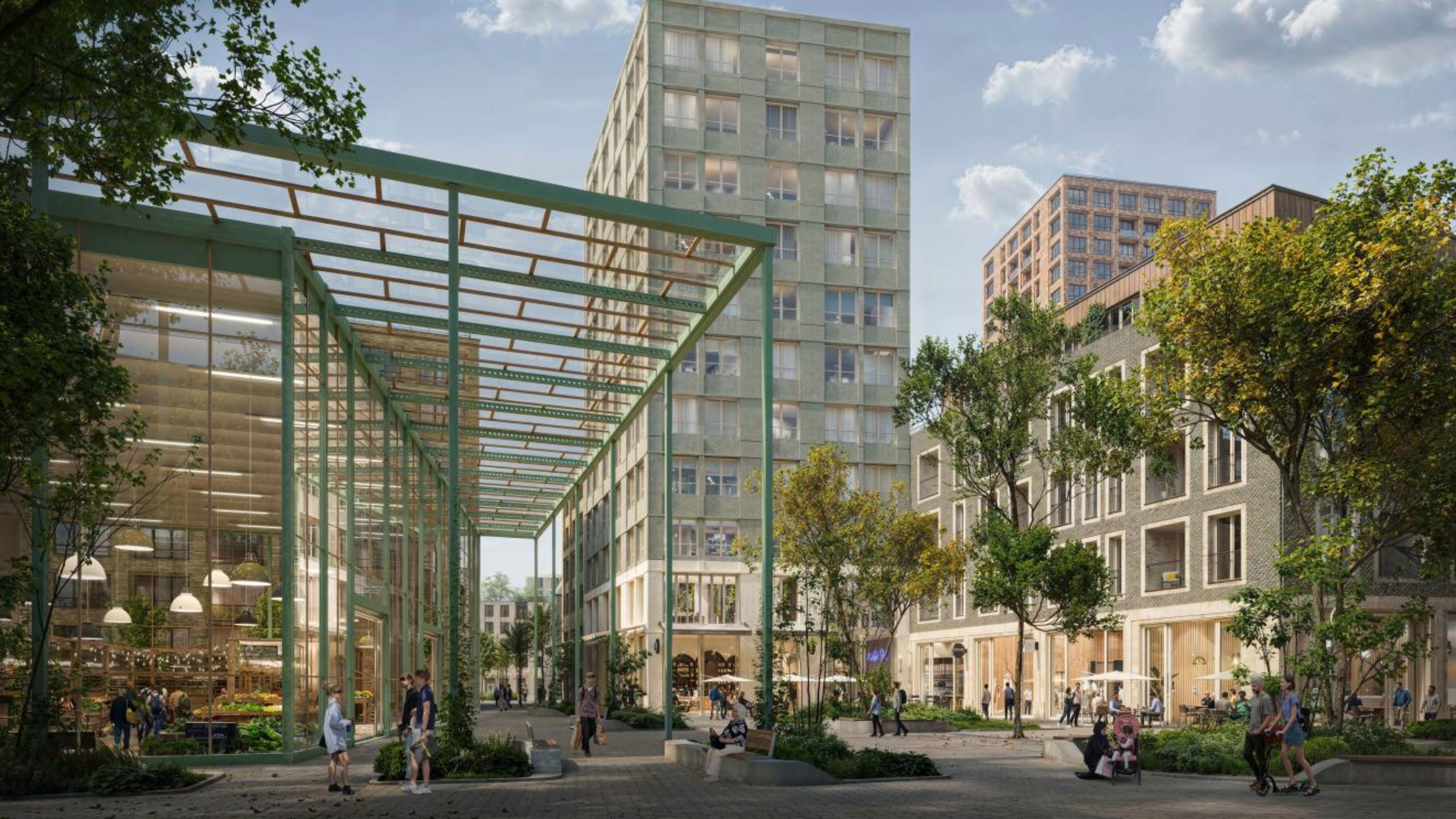 Render Winkelplein Gem.Haarlem Schalkwijk