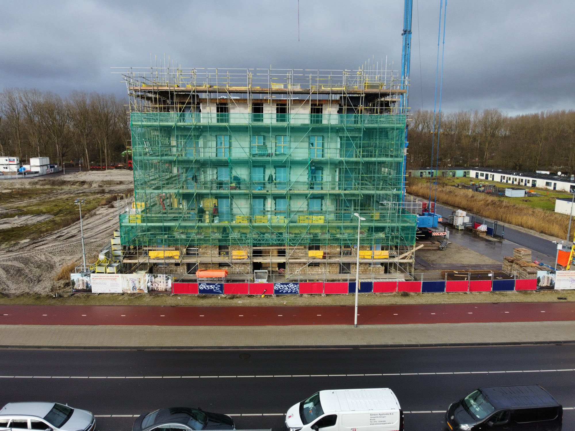 De contouren van het gebouw