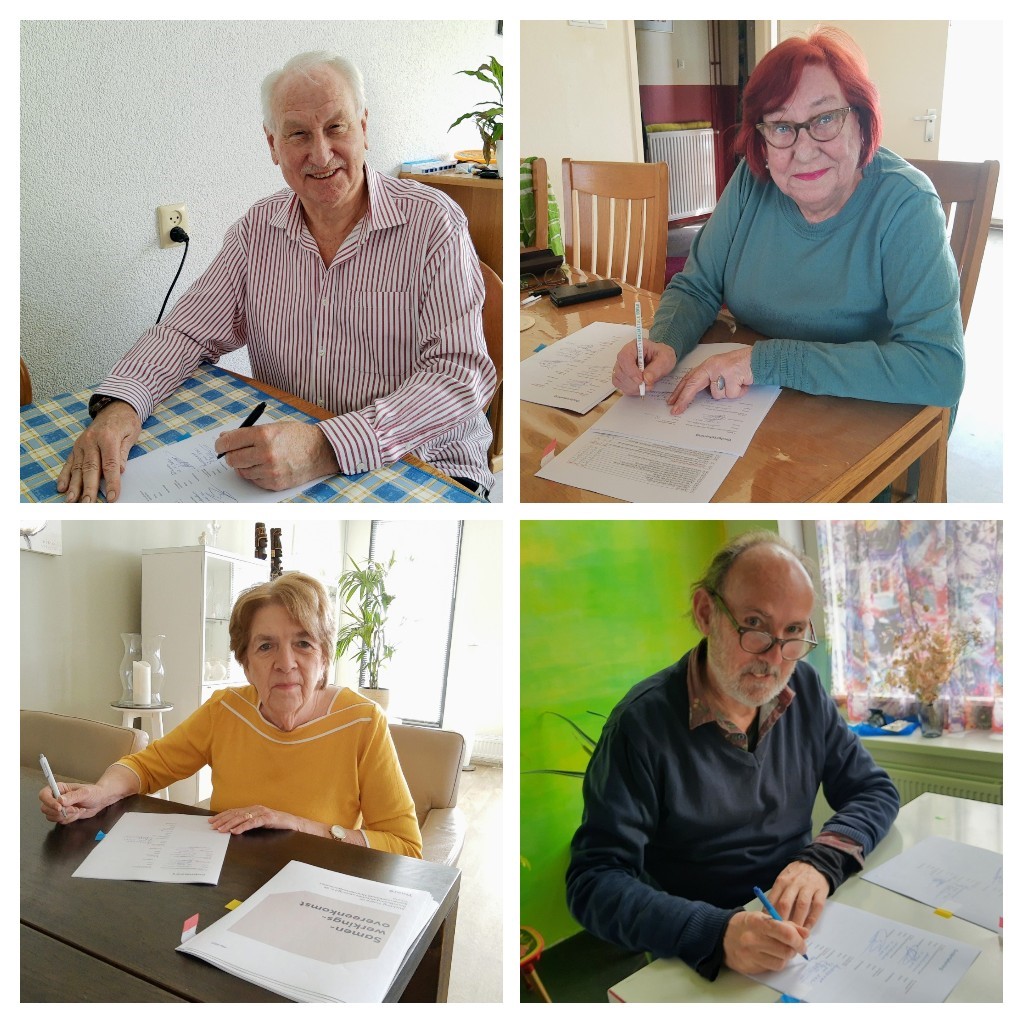 De voorzitters van de vier lokale huurdersorganisaties die in SHY vertegenwoordigd zijn, ondertekenen de Samenwerkingsovereenkomst met Ymere