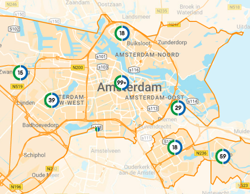 Bekijk op de kaart wat wij aan onderhoud en verduurzaming doen