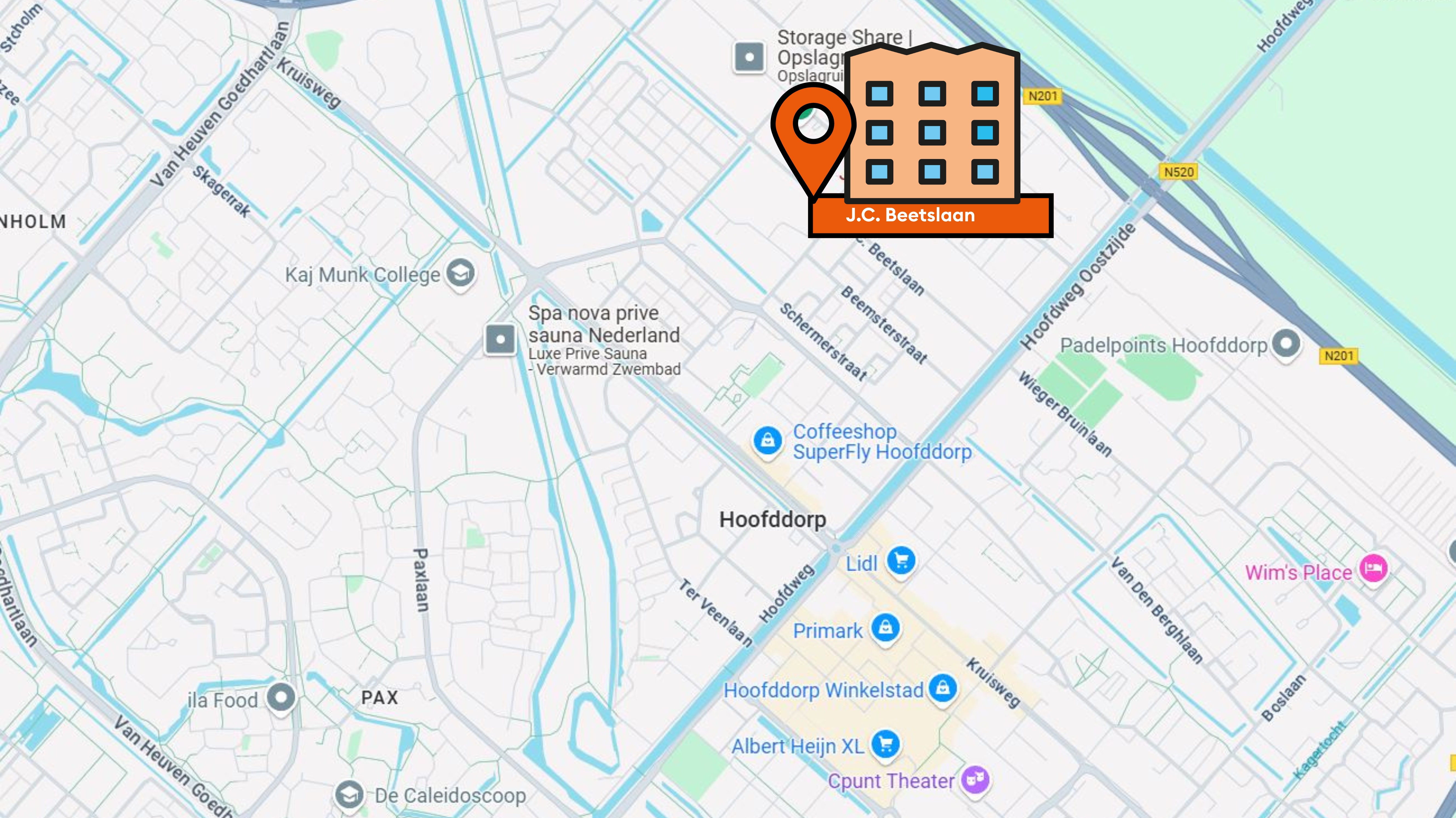 JC Beetslaan 1 Online Locatie