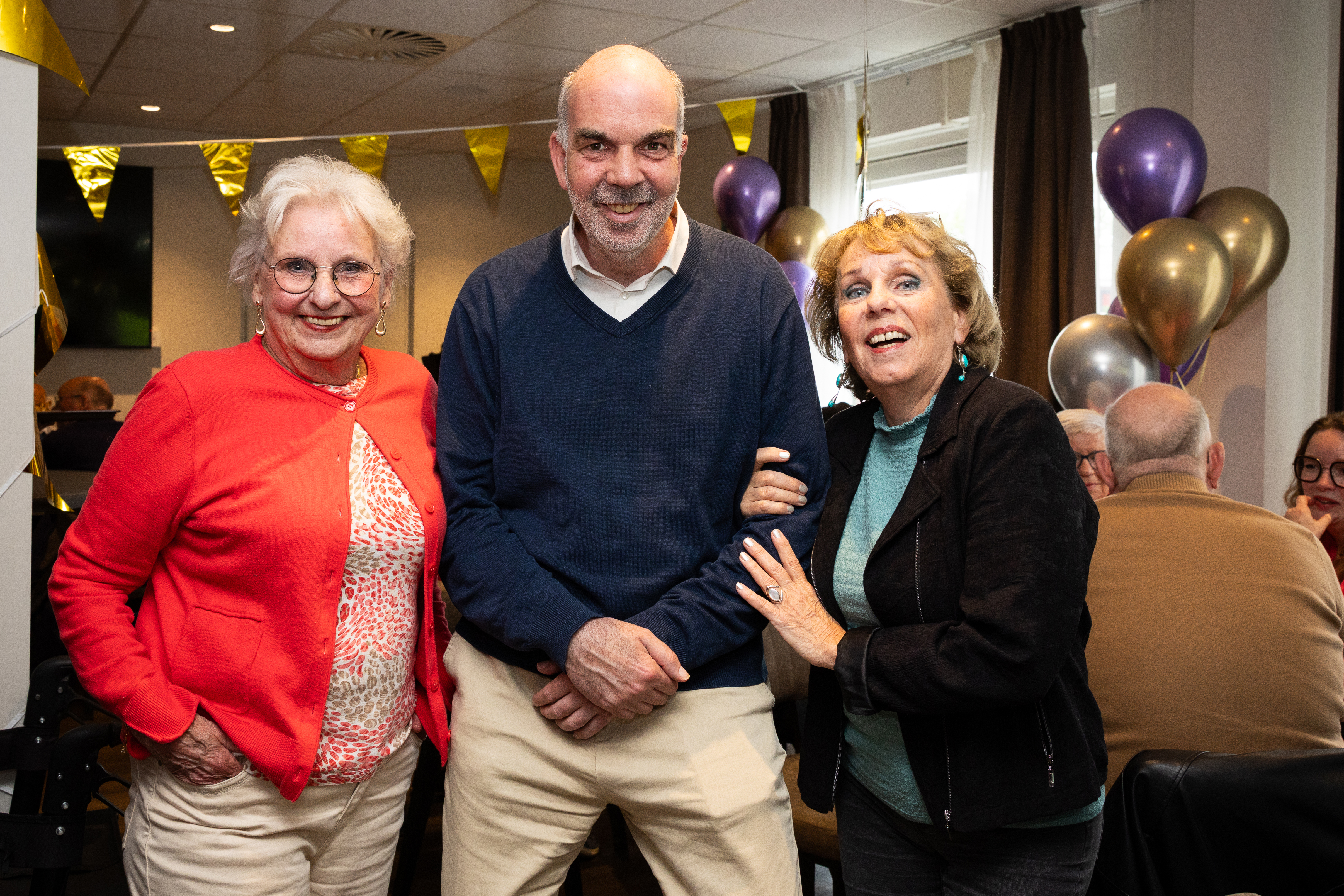 Mary, Dick en Douwien van de bewonerscommissie