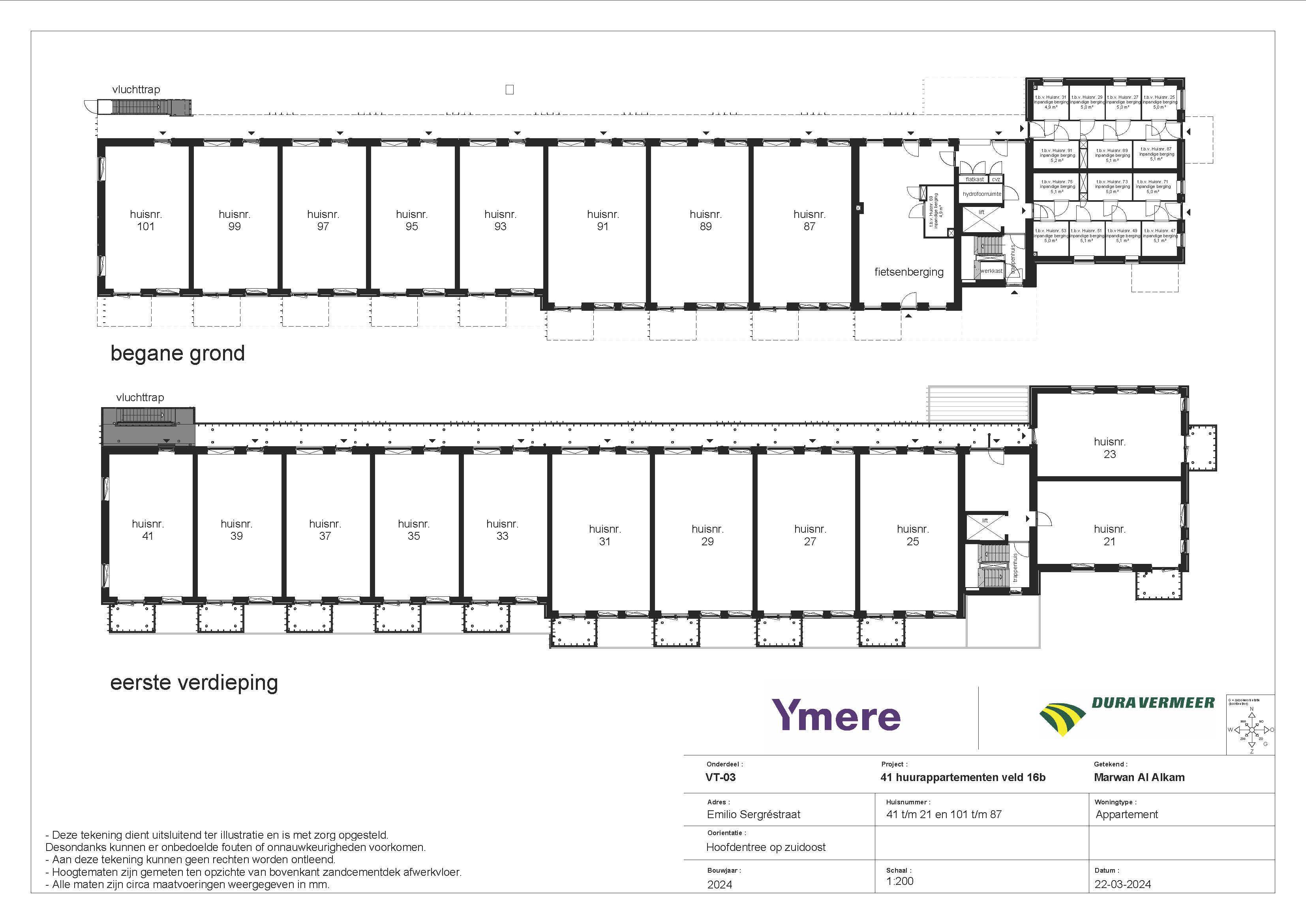 Situatietekening Appartementen Beg.Gr. En 1E Verd.