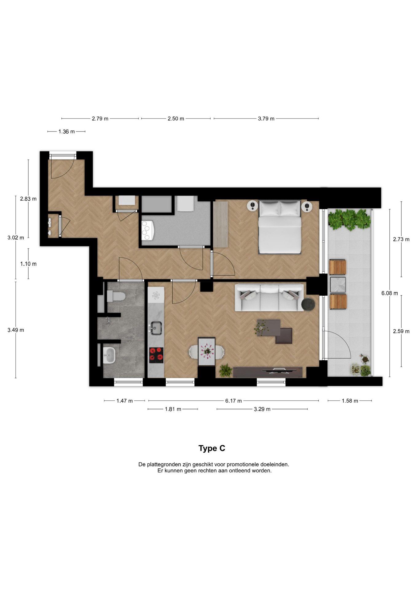 Woningplattegrond type C