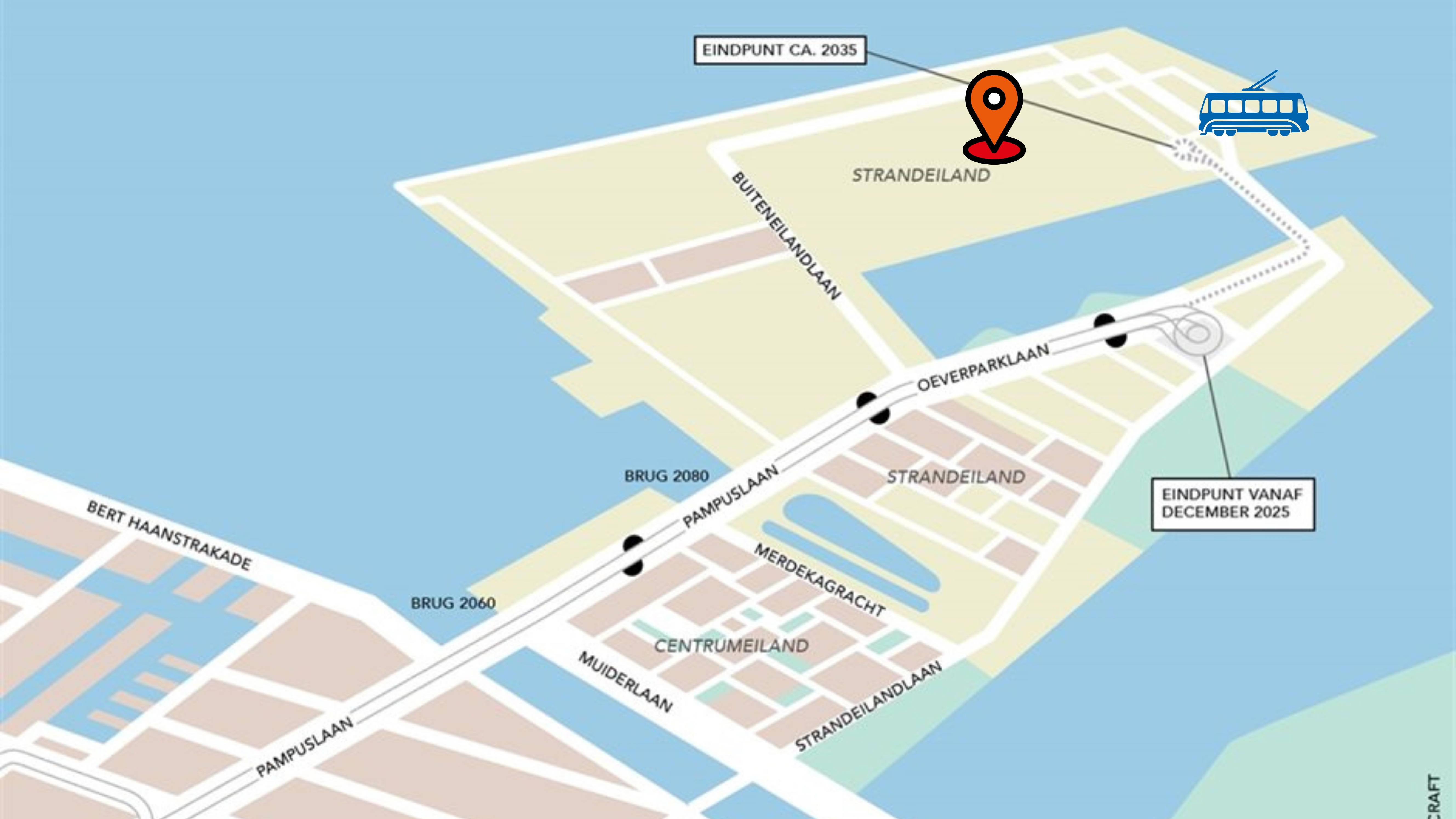 Overzicht wanneer waar de tram rijdt